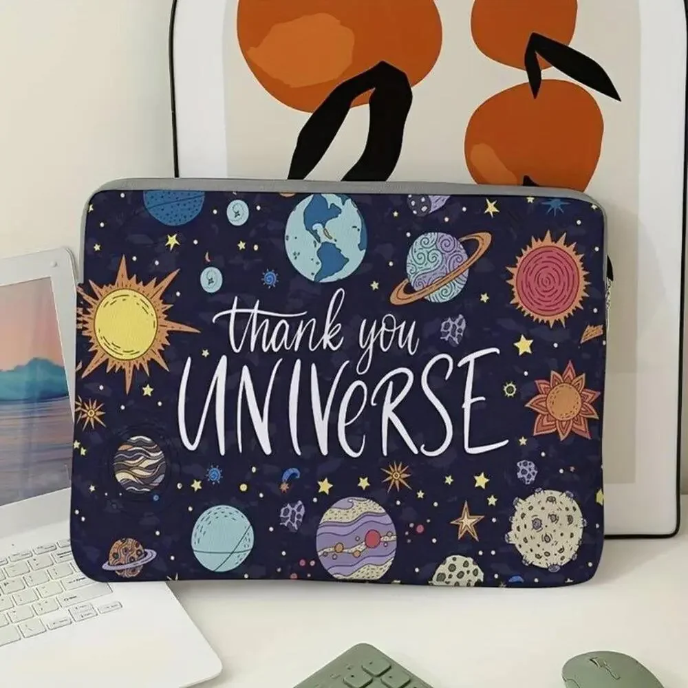 New Blue Background Planet Computer Zipper Cover Bag 
